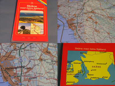 Skåne with East Själland Map Skåne with East Själland Map