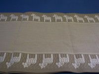 Woven White Dalahorse Runner, 72 Woven White Dalahorse Runner, 72