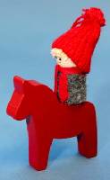 Ornament - Tomte Boy on Horse Ornament - Tomte Boy on Horse