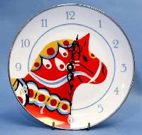 Dala Horse Porcelain Clock