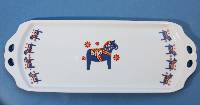 Blue Dala Horse Cake Plate Blue Dala Horse Cake Plate