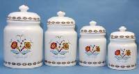 Swedish Flower Canister Set Swedish Flower Canister Set
