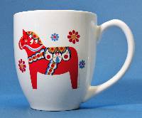 Latte Mug - Single Red Dala