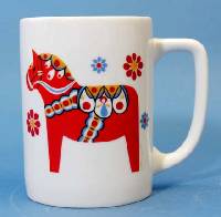 Mug - Red Dalahsten (Dala Horse)