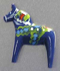 Dala Horse Magnet - Blue Dala Horse Magnet - Blue