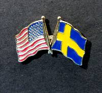 Lapel Pin - Swedish/American Flag Lapel Pin - Swedish/American Flag