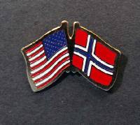Lapel Pin - Norwegian/American Flag