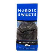 Nordic Sweets - Salty Licorice Fish Bag - 8 oz. - More Details