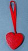 Christmas Ornament - Red Heart with Ribbon 1.25