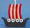 Ornament - Viking Ship - Wooden - More Details