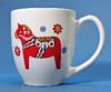 Latte Mug - Single Red Dala - More Details