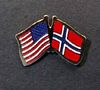 Lapel Pin - Norwegian/American Flag - More Details