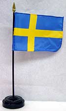 Swedish Flag with Stand