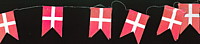 Danish Flag Garland Danish Flag Garland