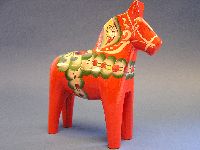 5 inch Red Mora Dala Horse