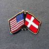 Lapel Pin - Danish/American Flag - More Details